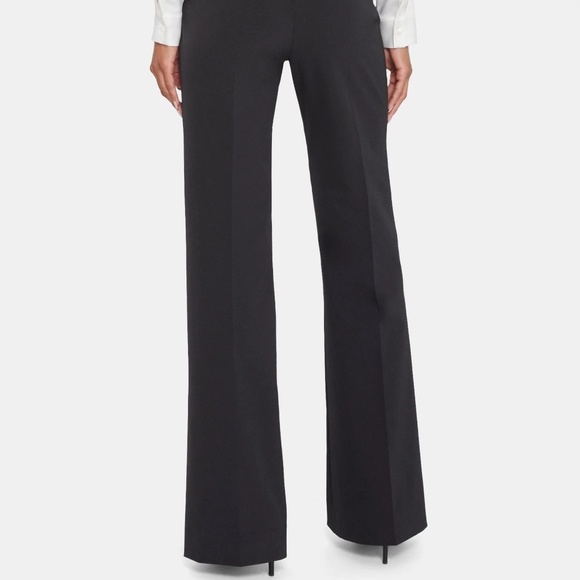 THEORY Demitria Wool Stretch Flared Pants in Poly, Black, NEW with tags, Size 4 - Picture 2 of 3